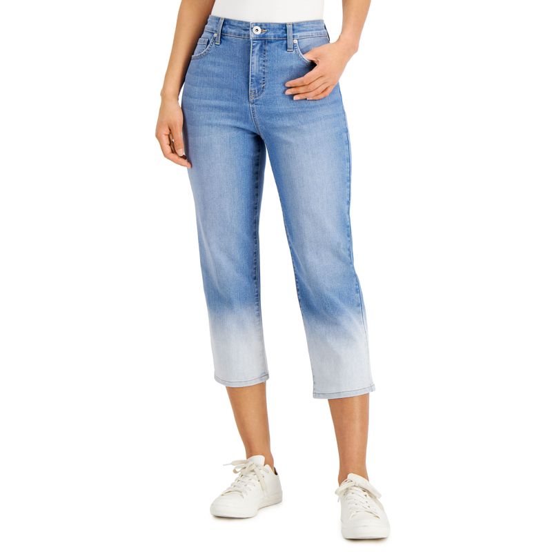 Style & Co Petite High Rise Straight Crop Jeans